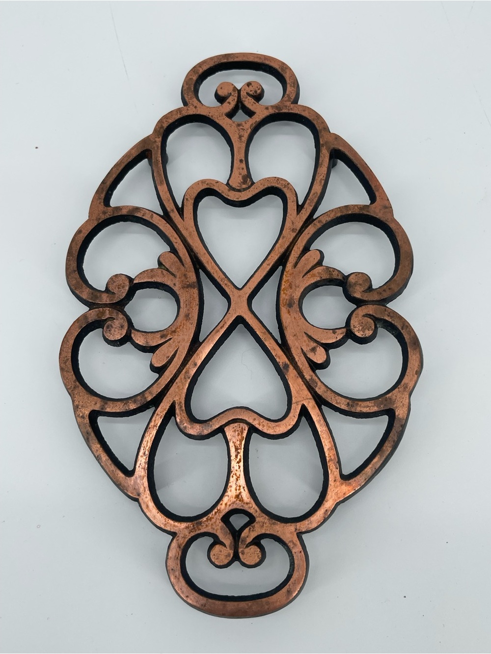 Pampered Chef Ornate Copper-Tone Metal Trivet 0609 Round Up From the Heart